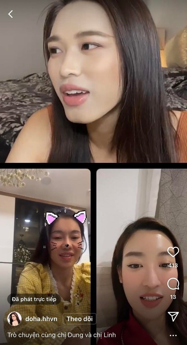 HOT: Đỗ Thị Hà và Đỗ Mỹ Linh chính thức livestream nói về chuyện hất tay, &quot;ma cũ bắt nạt ma mới&quot; ở sự kiện - Ảnh 2.