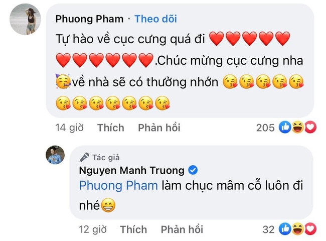 Mạnh Trường đoạt giải thưởng lớn khóc cả buổi chiều, bà xã hứa thưởng lớn, Hồng Diễm chúc mừng nhân tiện khoe nhan sắc - Ảnh 5.