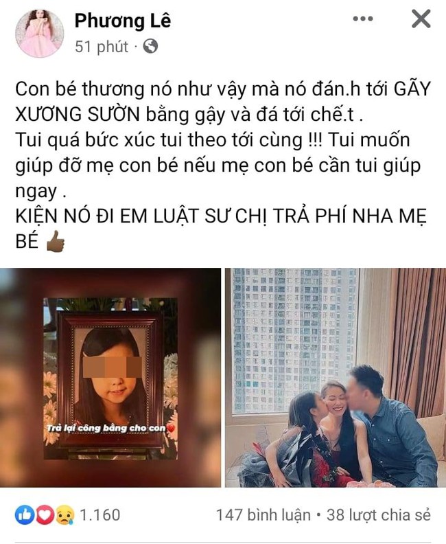 Một Hoa hậu Vbiz tuyên bố sẽ hỗ trợ toàn bộ chi phí giúp mẹ bé gái 8 tuổi bị bạo hành kiện tới cùng - Ảnh 2. Một Hoa hậu Vbiz tuyên bố sẽ hỗ trợ toàn bộ chi phí giúp mẹ bé gái 8 tuổi bị bạo hành kiện tới cùng - Ảnh 2.