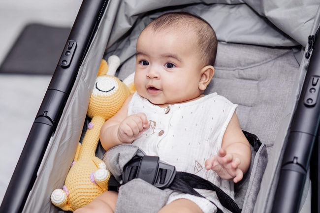 Con gái Võ Hạ Trâm 5 tháng tuổi: Thân hình mũm mĩm, gương mặt kháu khỉnh thế này ai mà không yêu - Ảnh 4. Con gái Võ Hạ Trâm 5 tháng tuổi: Thân hình mũm mĩm, gương mặt kháu khỉnh thế này ai mà không yêu - Ảnh 4.