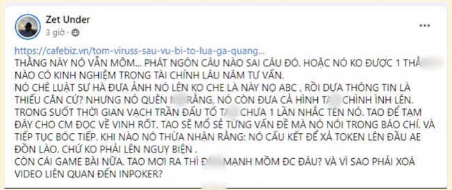 Doanh nhân 8x làm "căng", quyết vạch mặt streamer "lùa gà", đàn em rối rít xin lỗi nhưng vẫn không tha - Ảnh 7. Doanh nhân 8x làm "căng", quyết vạch mặt streamer "lùa gà", đàn em rối rít xin lỗi nhưng vẫn không tha - Ảnh 7.