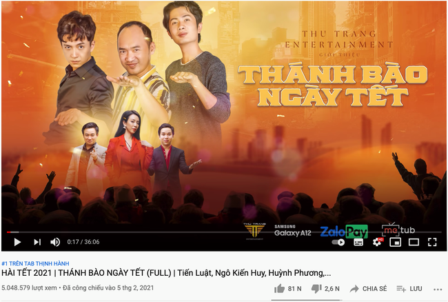 &quot;Thánh bào&quot; của Tiến Luật đạt Top 1 Trending, Thu Trang nói điều này với chồng - Ảnh 1.