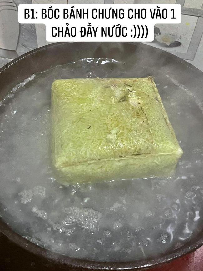 Theo trend rán bánh chưng bằng nước lọc, cô gái cẩn thận làm theo từng bước nhưng thành phẩm cuối cùng vẫn "dọa" người xem đến hú vía - Ảnh 2. Theo trend rán bánh chưng bằng nước lọc, cô gái cẩn thận làm theo từng bước nhưng thành phẩm cuối cùng vẫn "dọa" người xem đến hú vía - Ảnh 2.