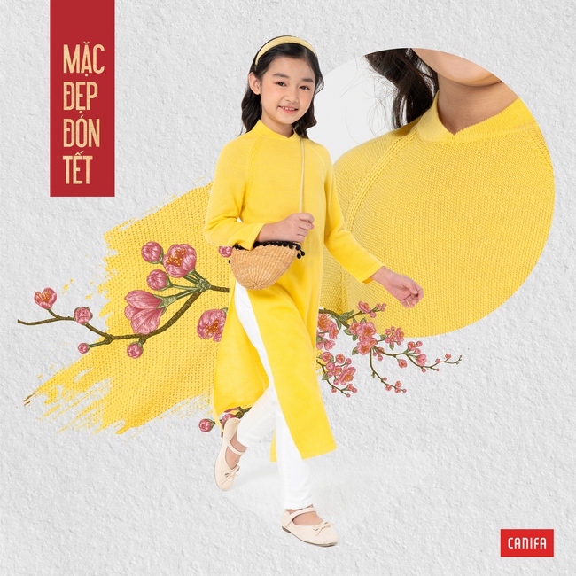 Đón Tết Tân Sửu - Canifa ra mắt BST Áo dài len độc lạ cho mẹ & bé - Ảnh 3. Đón Tết Tân Sửu - Canifa ra mắt BST Áo dài len độc lạ cho mẹ & bé - Ảnh 3.