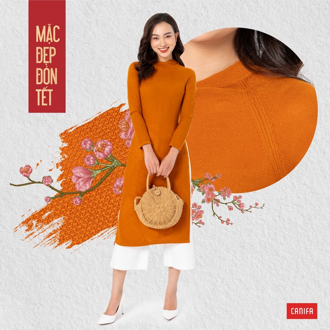 Đón Tết Tân Sửu - Canifa ra mắt BST Áo dài len độc lạ cho mẹ & bé - Ảnh 4. Đón Tết Tân Sửu - Canifa ra mắt BST Áo dài len độc lạ cho mẹ & bé - Ảnh 4.