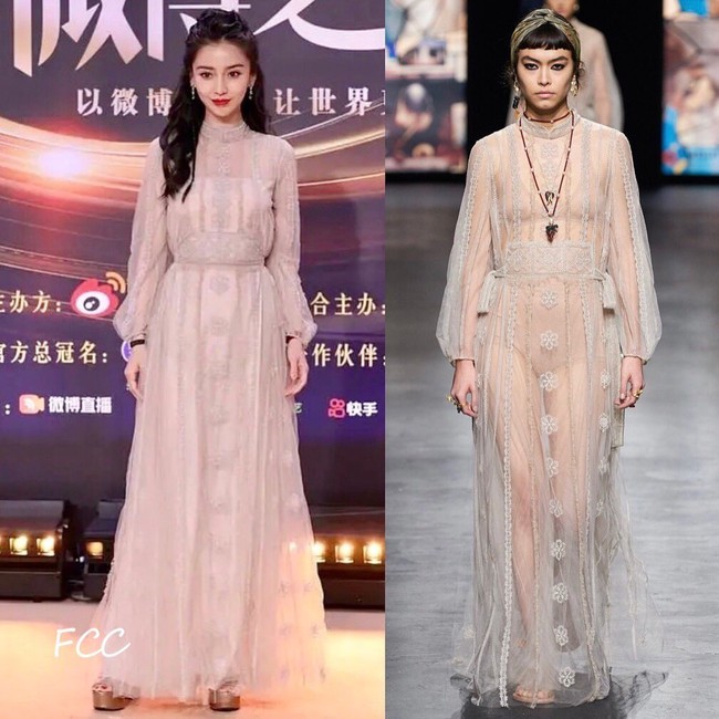 Loạt sao sửa váy tại Đêm hội Weibo, tiếc thay cho Angela Baby vì bỏ mất phụ kiện này mà kém sang hơn bản gốc - Ảnh 3. Loạt sao sửa váy tại Đêm hội Weibo, tiếc thay cho Angela Baby vì bỏ mất phụ kiện này mà kém sang hơn bản gốc - Ảnh 3.