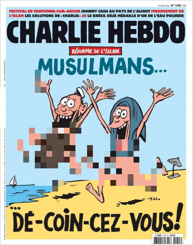 Những scandal gây rúng động thế giới của tạp chí trào phúng Charlie Hebdo: Nữ hoàng Anh trở thành đề tài biếm hoạ, đứa trẻ di cư đã chết cũng không được nằm yên - Ảnh 4. Những scandal gây rúng động thế giới của tạp chí trào phúng Charlie Hebdo: Nữ hoàng Anh trở thành đề tài biếm hoạ, đứa trẻ di cư đã chết cũng không được nằm yên - Ảnh 4.
