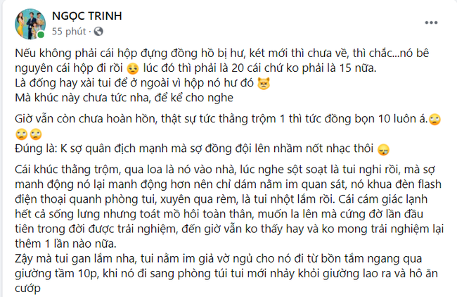 Ngọc Trinh kể chi tiết diễn biến vụ trộm đột nhập nhà riêng lấy đồng hồ hơn chục tỷ đồng: &quot;Tức thằng trộm 1 thì tức đồng bọn 10&quot; - Ảnh 2.