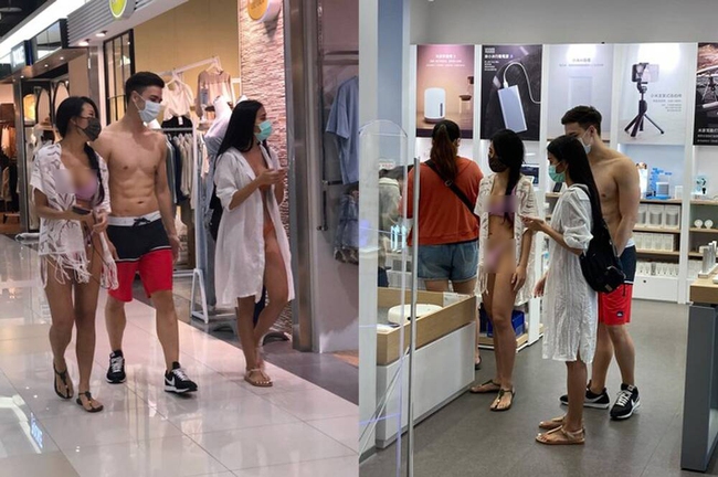 Ketiga selebgram jalan-jalan di mall setengah telanjang (afamily.vn)