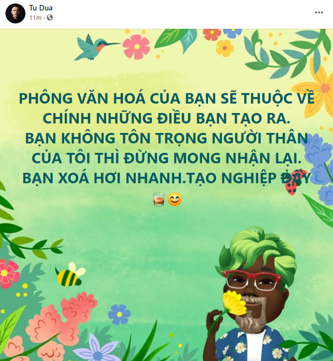 Vợ ba của ca sĩ Tú Dưa chính thức lên tiếng về bài đăng “tố” chồng “mất dạy” - Ảnh 1.