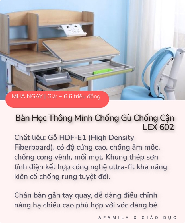 Giàu như Ly Kute: Xuống tiền mua cho con bộ bàn học chống gù đắt đỏ, các bố mẹ có thể tham khảo nhiều bộ ở những mức giá khác nhau  - Ảnh 4.