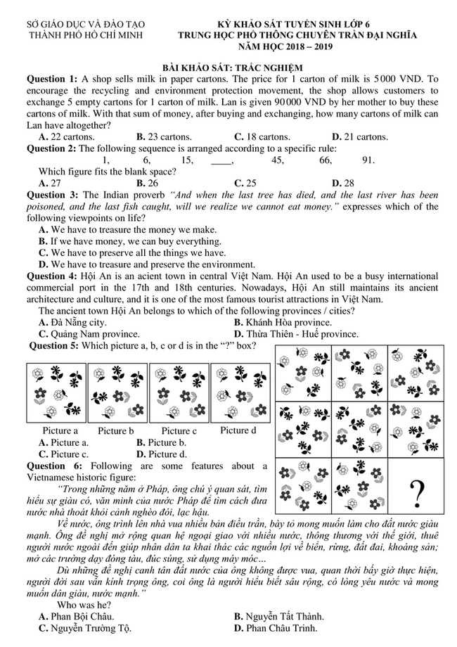 TP. HCM: Tổng hợp đề thi, đáp án khảo sát đầu vào lớp 6 trường THCS Chuyên Trần Đại Nghĩa, bố mẹ tham khảo ngay cho con để có kế hoạch ôn tập hiệu quả nhất - Ảnh 37.