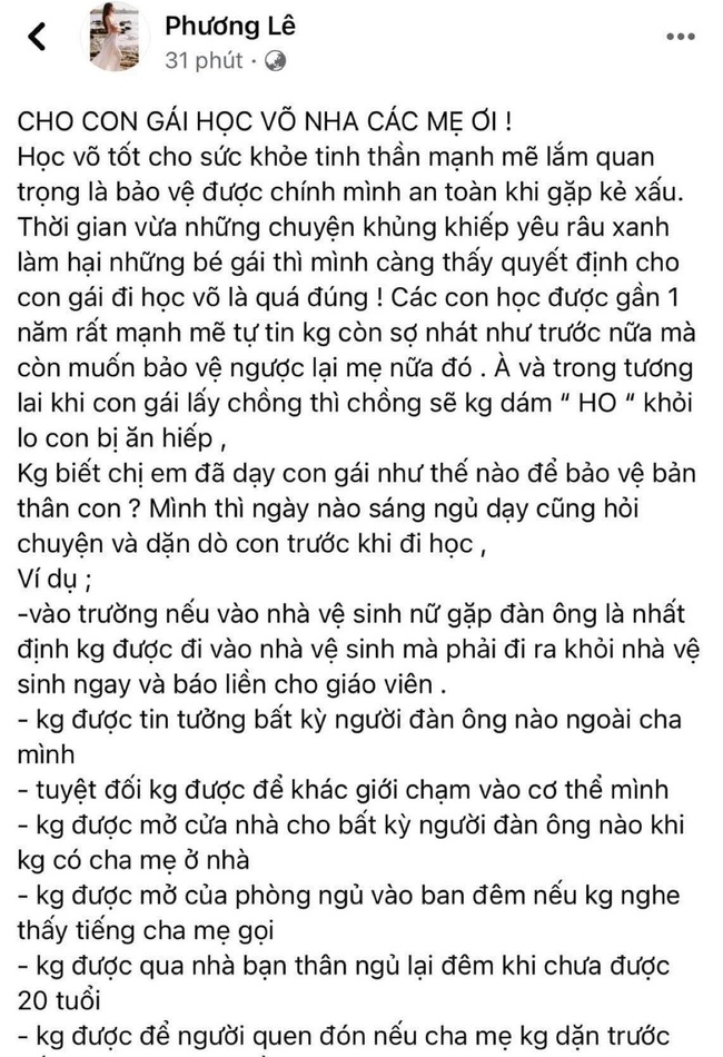 Sau vụ bé gái 5 tuổi bị xâm hại, Hoa hậu Phương Lê tiết lộ &quot;7 điều không&quot; để con gái nhỏ được bảo vệ trước nạn ấu dâm - Ảnh 1.