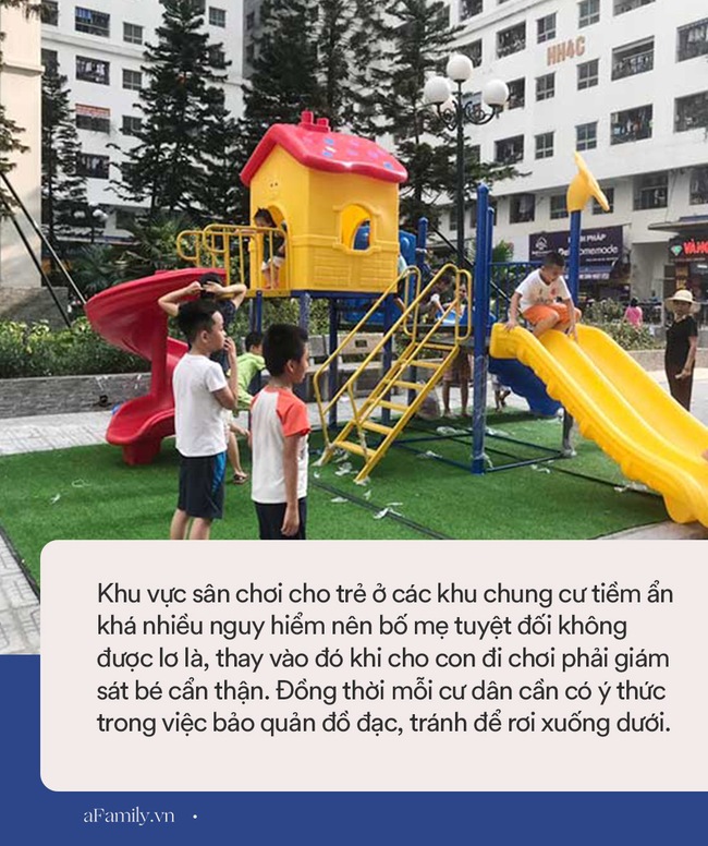 Từ vụ giàn điều hòa rơi xuống sân chơi chung cư ở Hà Nội: Khu vui chơi cho trẻ tiềm ẩn đầy rẫy nguy hiểm, bố mẹ tuyệt đối không được lơ là - Ảnh 7.