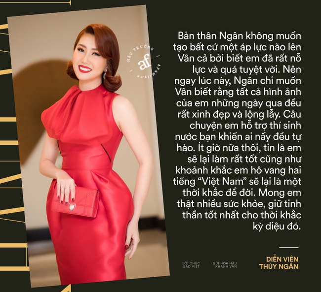 Bước vào đêm Chung kết Miss Universe 2020, Khánh Vân đã nhận được những lời nhắn đặc biệt này từ loạt sao Việt - Ảnh 8.