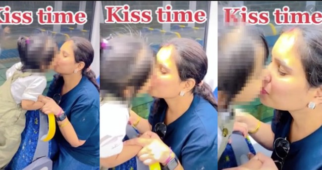 Video mẹ hôn môi con gái dậy sóng tranh cãi trên TikTok: Nên được tôn vinh hay khinh miệt? - Ảnh 1. Video mẹ hôn môi con gái dậy sóng tranh cãi trên TikTok: Nên được tôn vinh hay khinh miệt? - Ảnh 1.