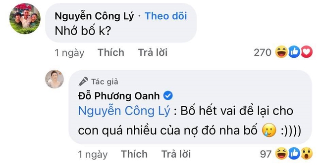 Phương Oanh đăng ảnh đẹp trong veo, Mạnh Trường nhắn chuyển khoản 1 tỷ 3, NSND Công Lý lại nói điều gây ngã ngửa - Ảnh 3.