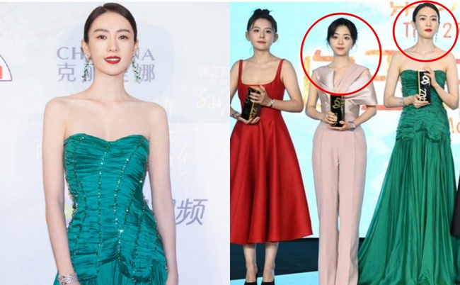 Bộ đầm xanh hở ngực sexy thế nào mà giúp Đồng Dao "chặt tan nát" Đàm Tùng Vận ở tiệc hạng sang Bạch Ngọc Lan - Ảnh 2. Bộ đầm xanh hở ngực sexy thế nào mà giúp Đồng Dao "chặt tan nát" Đàm Tùng Vận ở tiệc hạng sang Bạch Ngọc Lan - Ảnh 2.