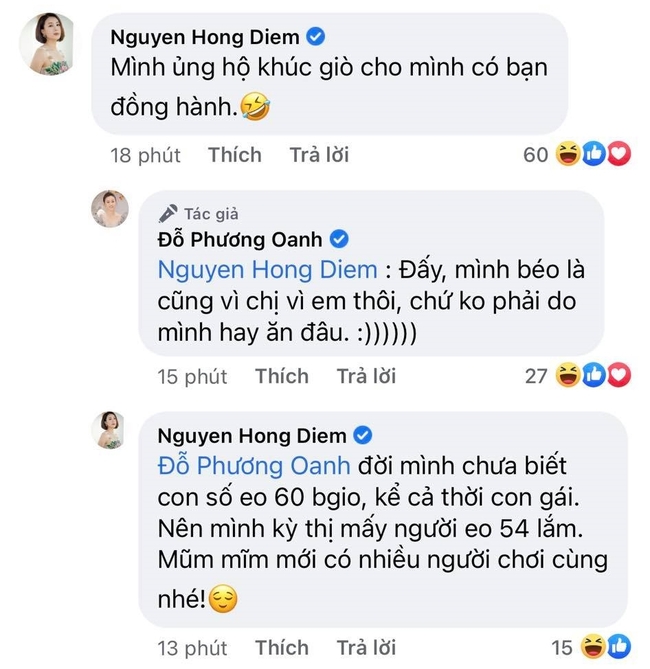 Phương Oanh muốn lấy lại vòng eo 54cm sau khi tăng cân đóng Hương vị tình thân, Hồng Diễm ngăn cản vì "kỳ thị eo 54" - Ảnh 2. Phương Oanh muốn lấy lại vòng eo 54cm sau khi tăng cân đóng Hương vị tình thân, Hồng Diễm ngăn cản vì "kỳ thị eo 54" - Ảnh 2.