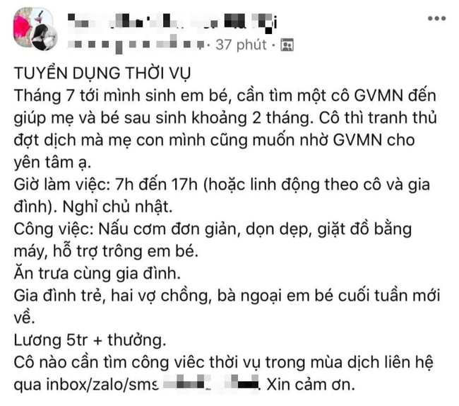 Tin tuyển dụng giáo viên mầm non mùa dịch gây tranh cãi chỉ vì yêu cầu &quot;nhỏ&quot; đính kèm: Bình thường hay xúc phạm? - Ảnh 2.