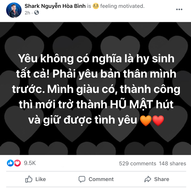 Shark Bình bất ngờ chia sẻ quan điểm yêu đương, không ngại dặn dò "chị ong nâu" làm "đầy hũ mật tình", dân tình nghi ngờ đang ám chỉ một ai đấy! - Ảnh 1. Shark Bình bất ngờ chia sẻ quan điểm yêu đương, không ngại dặn dò "chị ong nâu" làm "đầy hũ mật tình", dân tình nghi ngờ đang ám chỉ một ai đấy! - Ảnh 1.
