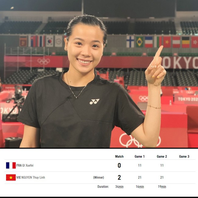 Gương mặt cực kỳ visual của CĐV Nguyễn Thuỳ Linh - Cô gái vừa đánh bại đại diện Pháp lại Olympic Tokyo 2020  - Ảnh 1.