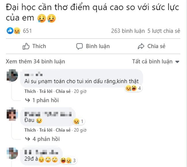 Đại học Cần Thơ lấy điểm chuẩn xét tuyển 2021 cao thế nào mà khiến ai nấy choáng, nhiều sĩ tử ngậm ngùi... &quot;quay xe&quot;  - Ảnh 3.