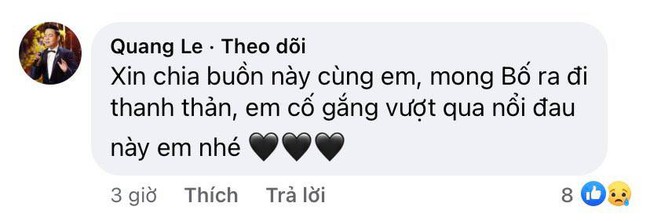 Xót xa cảnh Thanh Bi &quot;Người phán xử&quot; không thể về chịu tang bố qua đời vì ung thư phổi, Quang Lê cũng động viên tình cũ thế này - Ảnh 3.