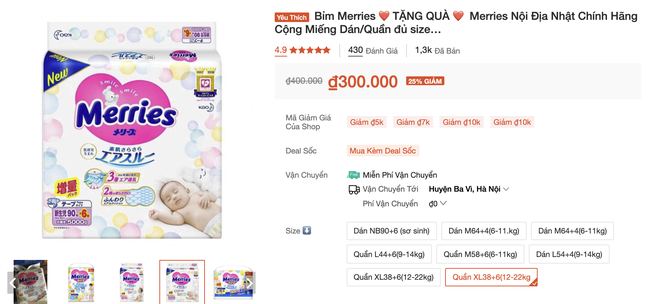 Bỉm Merries đang sale tới 40% trên Shopee, mẹ vào &quot;vợt&quot; nhanh không hết - Ảnh 7.