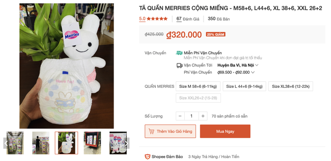 Bỉm Merries đang sale tới 40% trên Shopee, mẹ vào &quot;vợt&quot; nhanh không hết - Ảnh 9.