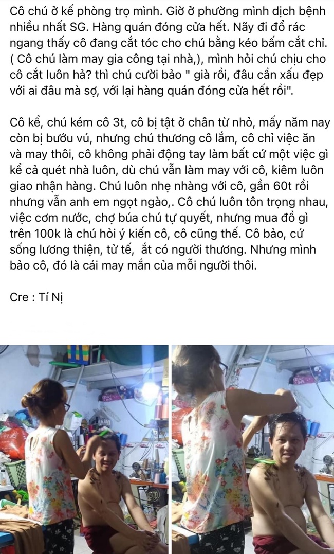 Câu chuyện tình nghĩa vợ chồng giữa mùa dịch khiến ai nấy đều cảm thấy hạnh phúc thay - Ảnh 1.