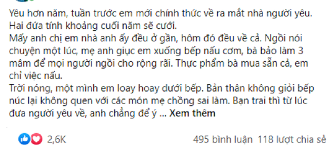 Về ra mắt được mẹ chồng nhận xét &quot;dâu này về chỉ hầu&quot;, nhưng hành động sau đó của cô lại khiến nhà trai được phen &quot;hóa đá&quot; - Ảnh 1.