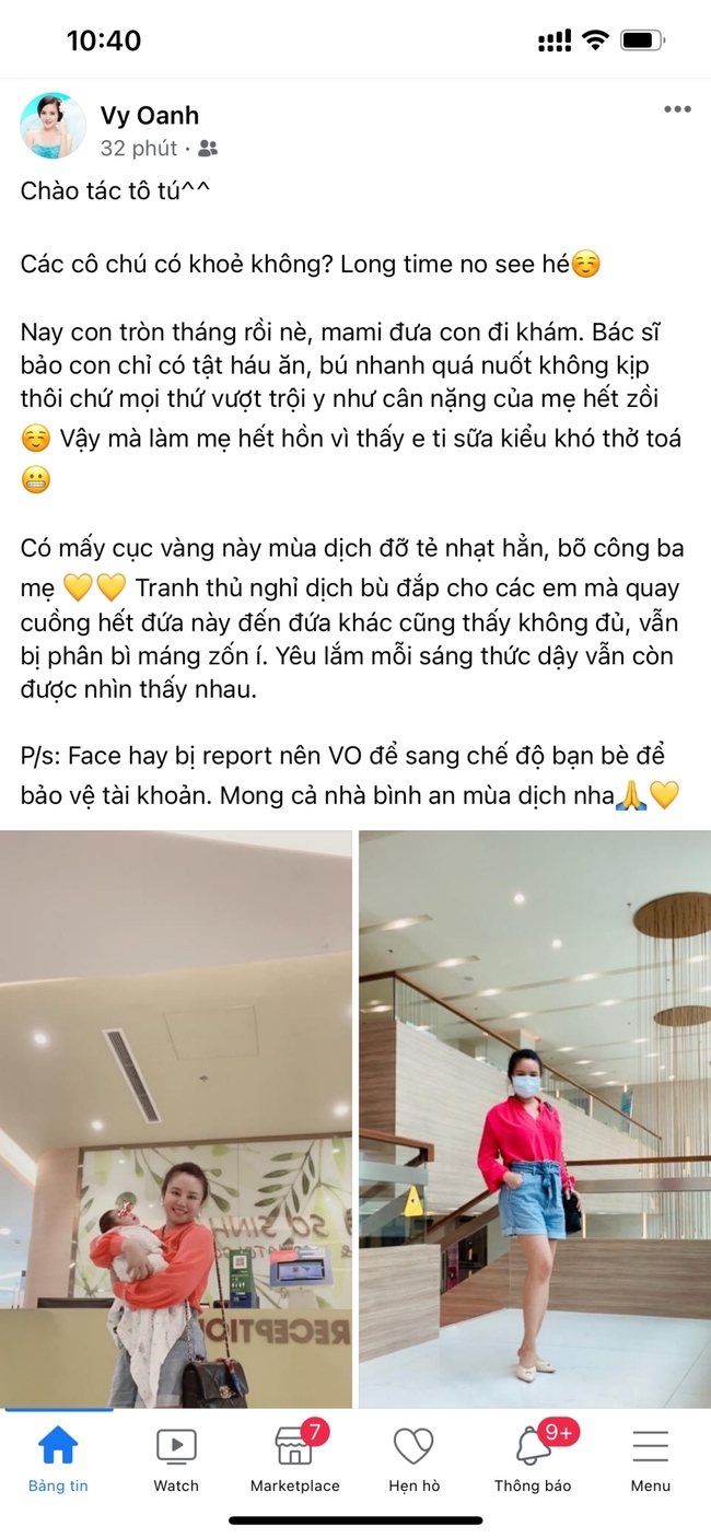 Vy Oanh tái xuất sau 1 tháng sinh con nhưng vóc dáng của mẹ bỉm sữa 3 con mới thực sự khiến netizen chú ý - Ảnh 1.