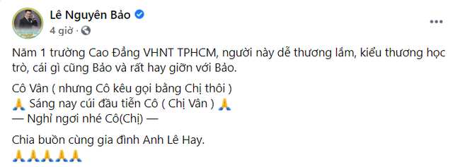 Dàn sao Việt bàng hoàng khi hay tin một nữ nghệ sĩ vừa qua đời - Ảnh 2.