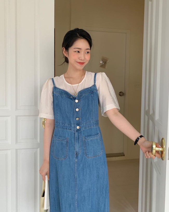 Mặc đồ denim đẹp như gái Hàn với 12 công thức trẻ trung, nhưng vẫn thanh lịch đúng tuổi 30+ - Ảnh 8.