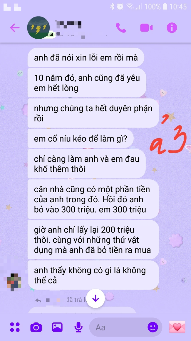 Yêu nhau 10 năm, cứ nghĩ sẽ nhận được hạnh phúc, nào ngờ cái kết 100 triệu đồng khiến tôi đắng lòng - Ảnh 3. Yêu nhau 10 năm, cứ nghĩ sẽ nhận được hạnh phúc, nào ngờ cái kết 100 triệu đồng khiến tôi đắng lòng - Ảnh 3.