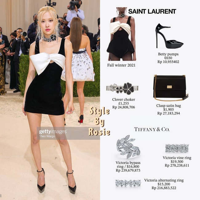 Đã mặc đồ cũ tại Met Gala 2021, Rosé còn đụng hàng Dương Mịch: Dù nhạt nhưng vẫn ăn đứt "đàn chị" chỉ bởi một chi tiết - Ảnh 3. Rosé (Black Pink), Black Pink, Dương Mịch, sao Hoa ngữ, sao Hàn, Met Gala 2021, Rosé tại Met Gala 2021, Rosé đụng hàng, Rosé bị chê nhạt tại Met Gala