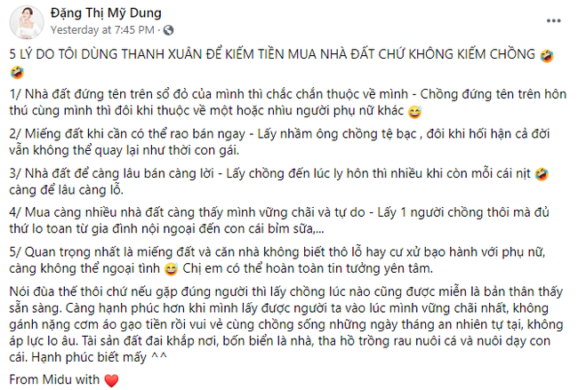 Midu bất ngờ tiết lộ 5 lý do dùng cả thanh xuân để làm điều này chứ quyết không lấy chồng - Ảnh 2.