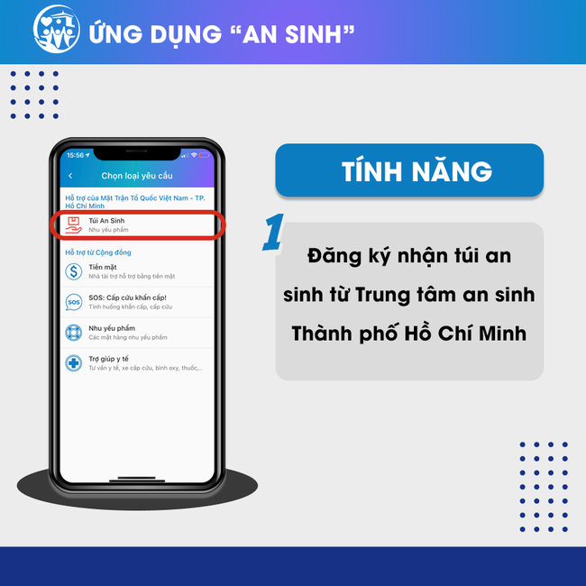 Người dân TP.HCM có thể đăng ký nhận túi an sinh, tiền hỗ trợ thông qua ứng dụng di động - Ảnh 3.