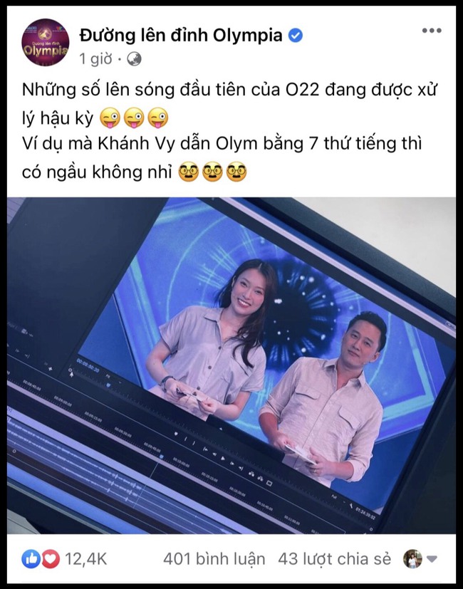 Cư dân mạng nói gì khi fanpage Đường Lên Đỉnh Olympia lấy ví dụ Khánh Vy dẫn Olympia bằng 7 thứ tiếng - Ảnh 2.