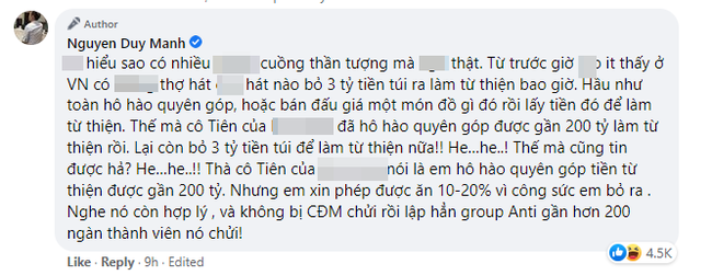 Duy Mạnh gây tranh cãi khi công khai mỉa mai cách làm từ thiện của Thủy Tiên - Ảnh 2.