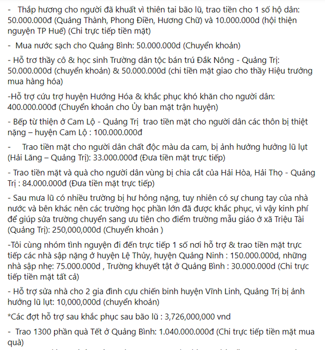 Mẹ Hồ Ngọc Hà chính thức lên tiếng khi bị nhắc tên trong lùm xùm từ thiện của Trấn Thành - Ảnh 4. Mẹ Hồ Ngọc Hà chính thức lên tiếng khi bị nhắc tên trong lùm xùm từ thiện của Trấn Thành - Ảnh 4.