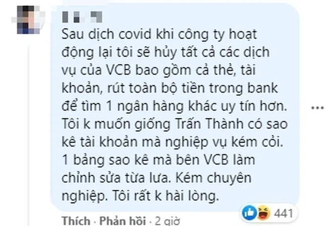 Fanpage Vietcombank bị &quot;tấn công&quot; vì sao kê của Trấn Thành - Ảnh 8.