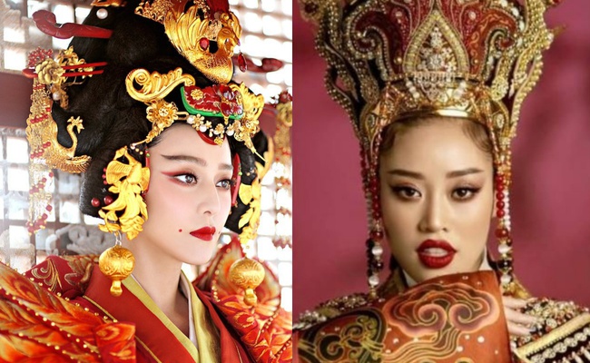 Hoa hậu Khánh Vân mặc đồ giống Phạm Băng Băng, nhìn ảnh nhớ ngay bộ phim sang chảnh bậc nhất Châu Á - Ảnh 1.