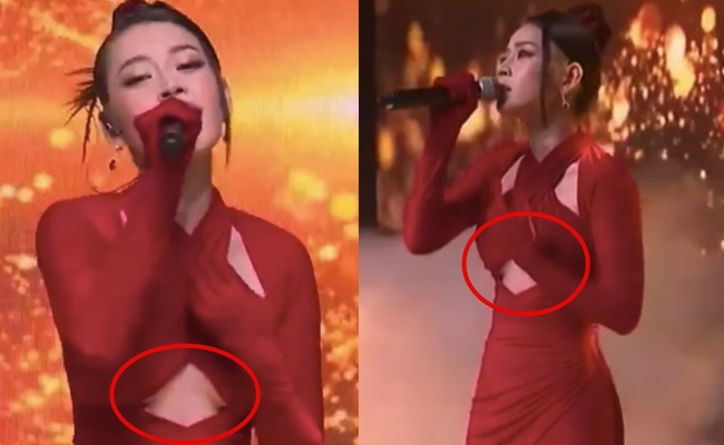Chi Pu mặc đồ lộ cả chân ngực sexy, sau 3 tháng đi du học Mỹ hát live thế nào mà netizen "chết điếng" - Ảnh 2.