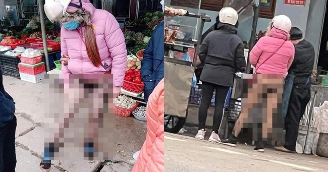 Chị gái mặc quần tất trong suốt để lộ luôn "quần nhỏ", đi khắp chợ khiến bao người hiếu kì - Ảnh 1. Chị gái mặc quần tất trong suốt để lộ luôn "quần nhỏ", đi khắp chợ khiến bao người hiếu kì - Ảnh 1.