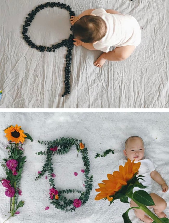 Ngắm sự thay đổi của em bé qua từng tháng bằng 12 bức ảnh, sự khác biệt giữa lúc mới sinh và 1 tuổi khiến ai nấy cười ngặt nghẽo - Ảnh 6.