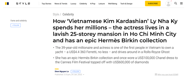 Lý Nhã Kỳ được báo quốc tế ví như &quot;Kim Kardashian của Việt Nam&quot; - Ảnh 2.
