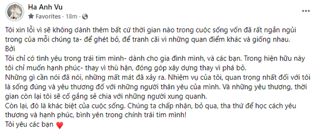 Hà Anh mong mọi người &quot;chấp nhận, bỏ qua và tha thứ&quot; sau ồn ào liên quan tới vụ bé gái 8 tuổi bị bạo hành - Ảnh 2.