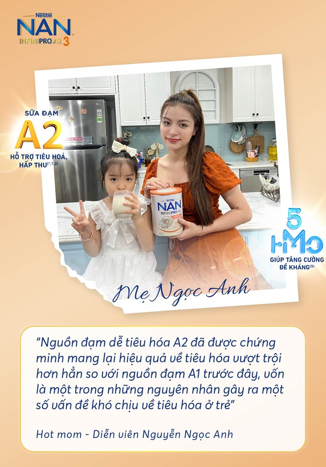 Bổ sung cả sữa đạm A2 và phức hợp 5HM-O để chăm con khỏe như hot mom Vũ Ngọc Ánh và Nguyễn Ngọc Anh - Ảnh 3.